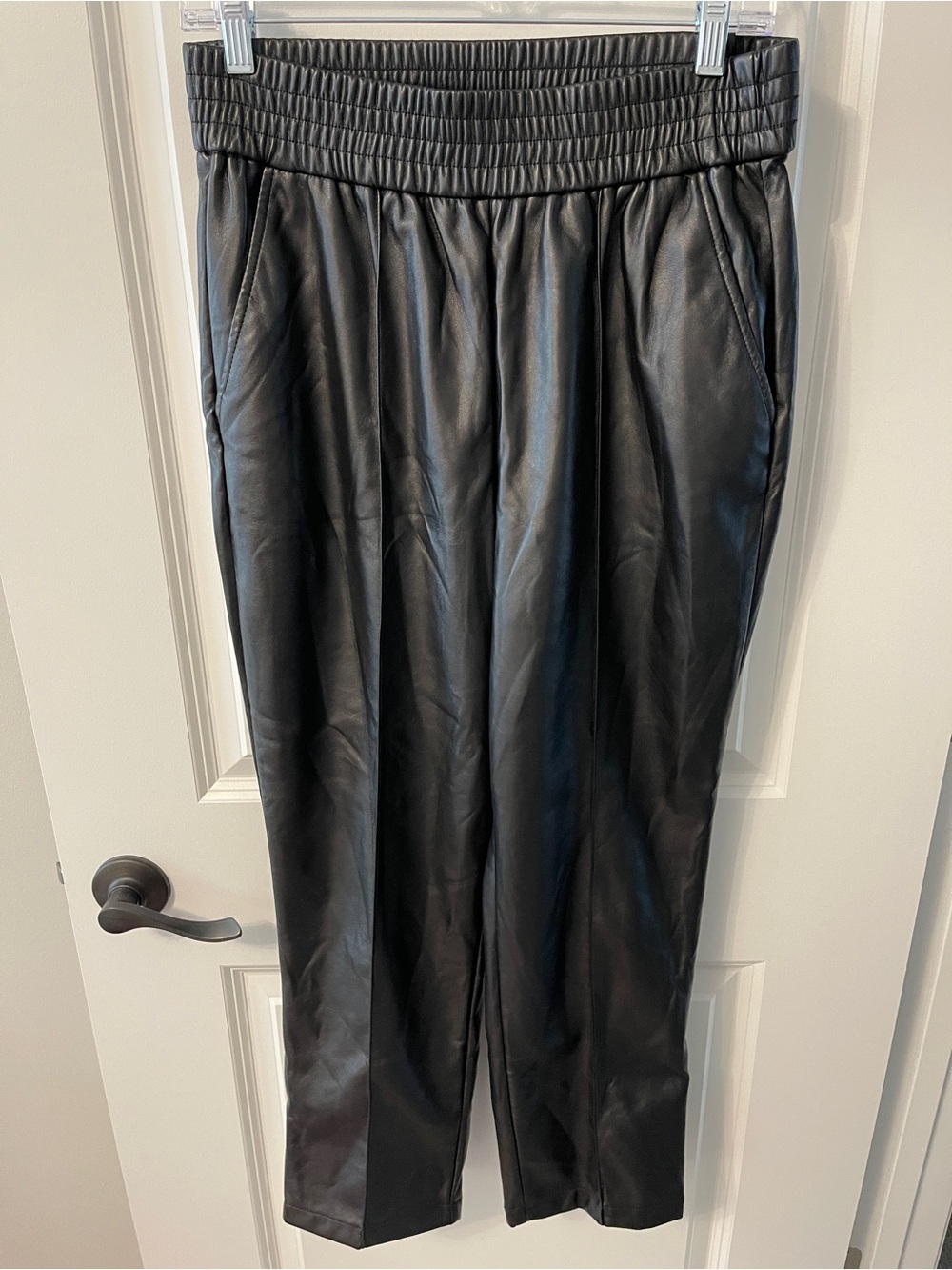 Maison d’Amelie Black Pleather Trouser Pant Size 8